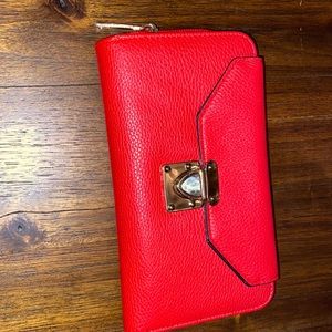 Red/orange long wallet